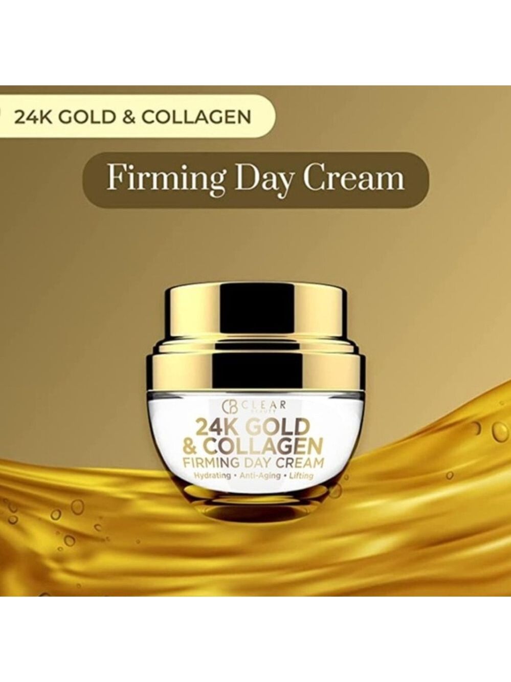 Korean Skincare Clear Beauty 24K Gold & Collagen Daily Face Moisturizer